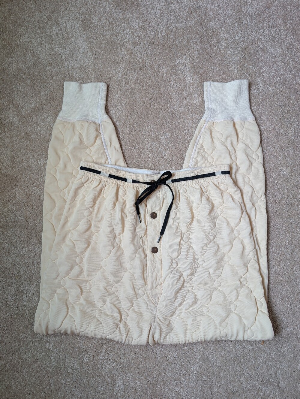 Vintage 1960s 50s Hanes Quilties Long Johns Thermal Pants